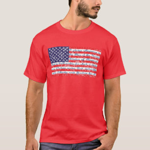 Pledge of Allegience in the USA Flag T-Shirt