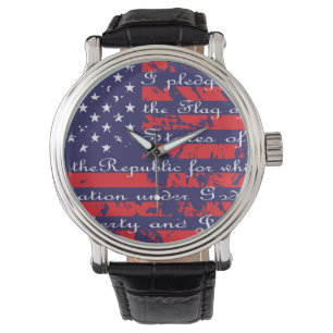 Pledge of Allegience US Flag Watch