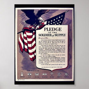 Pledge Of The Soldier Of The Supply Poster