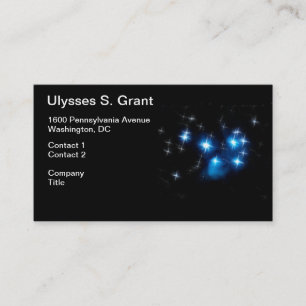 Pleiades Blue Star Cluster Business Card