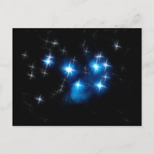 Pleiades Blue Star Cluster Postcard