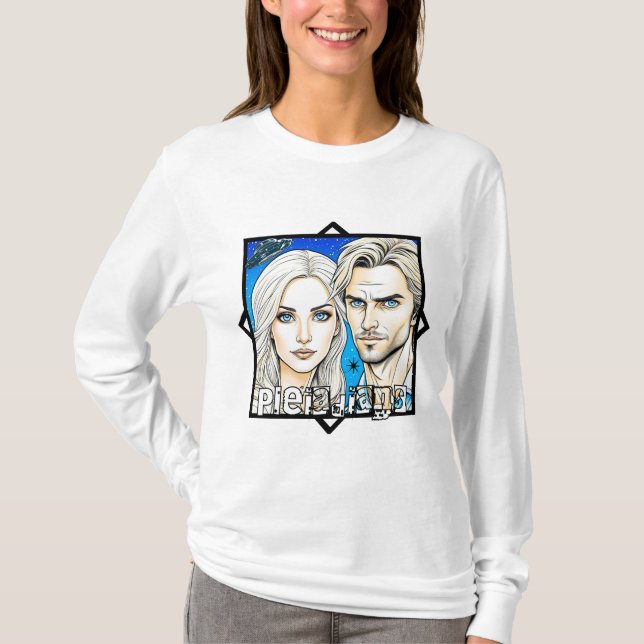 Pleiadian Extra Terrestrials and UFO T-Shirt (Front)