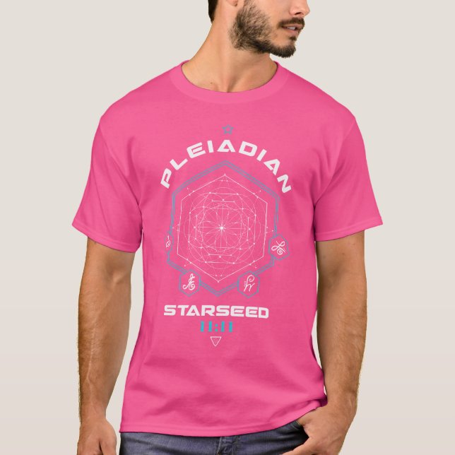 Pleiadian Starseed Light Code Sacred Geometry 1111 T-Shirt (Front)