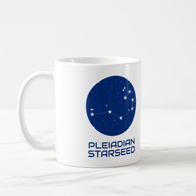 Pleiadian Starseed Mug – Light & Love Design (Left)