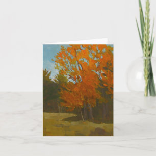 Plein air painting of Maine fall  greeting card