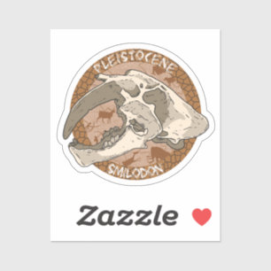 Pleistocene Paleoart Smilodon Skull
