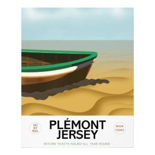 Plémont Jersey vintage travel poster. Photo Print