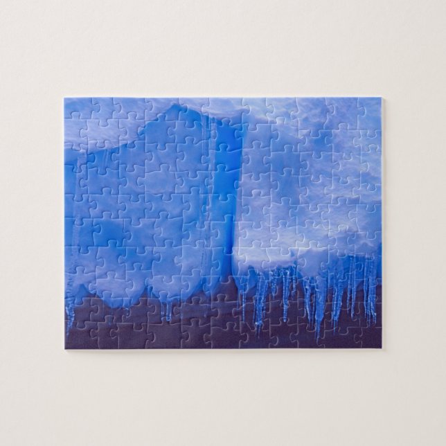 Pleneau Iceberg Graveyard, Antarctica: Blue Jigsaw Puzzle (Horizontal)