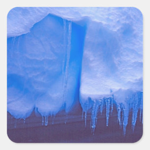 Pleneau Iceberg Graveyard, Antarctica: Blue Square Sticker