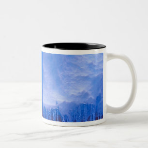 Pleneau Iceberg Graveyard, Antarctica: Blue Two-Tone Coffee Mug