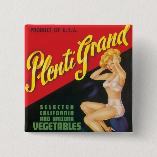 Plenti Grand 15 Cm Square Badge (Front)