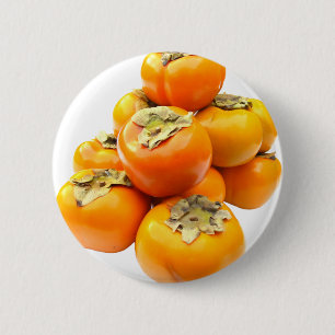 Plentiful Persimmon 6 Cm Round Badge