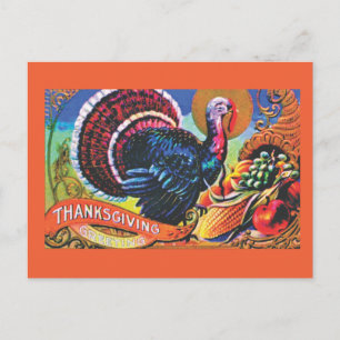 Plentiful Thanksgiving Holiday Postcard