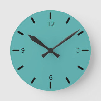 Plentifully Wealthy Turquoise Blue Colour Round Clock