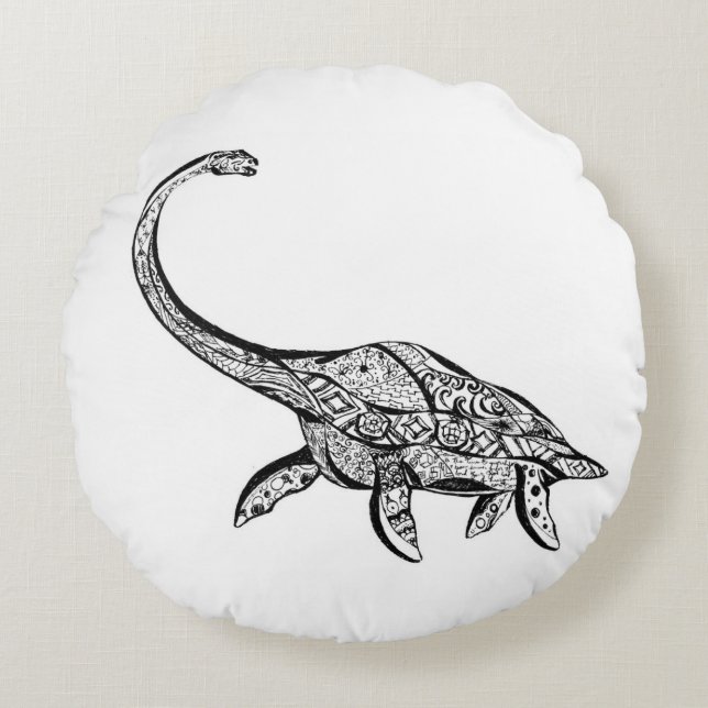 plesiosaurus Dinosaur pillow (Front)