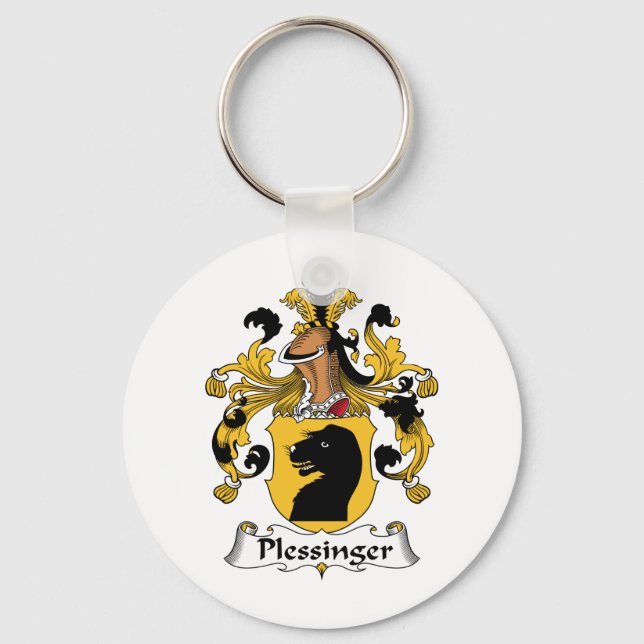Plessinger Family Crest Key Ring (Front)