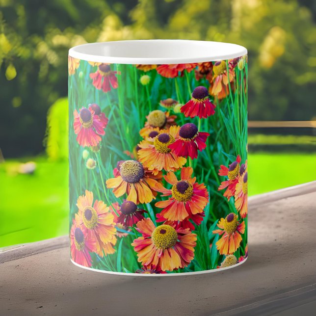 Plethora of Red and Orange Heleniums Coffee Mug (Creator Uploaded)