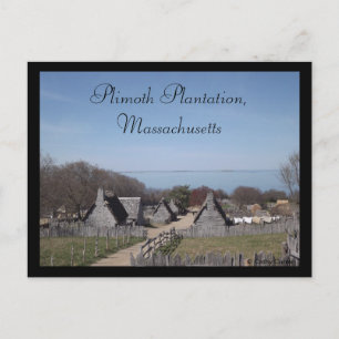 Plimoth Plantation, Massachusetts Postcard