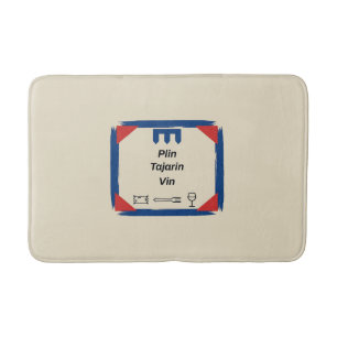Plin Tajarin Vin Piedmont Flag Badge Bath Mat