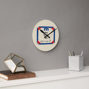 Plin Tajarin Vin Piedmont Flag Badge Round Clock