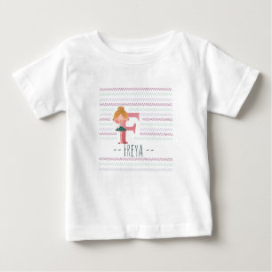 Plink Cute Ballerina Letter F Toddler Baby T-Shirt