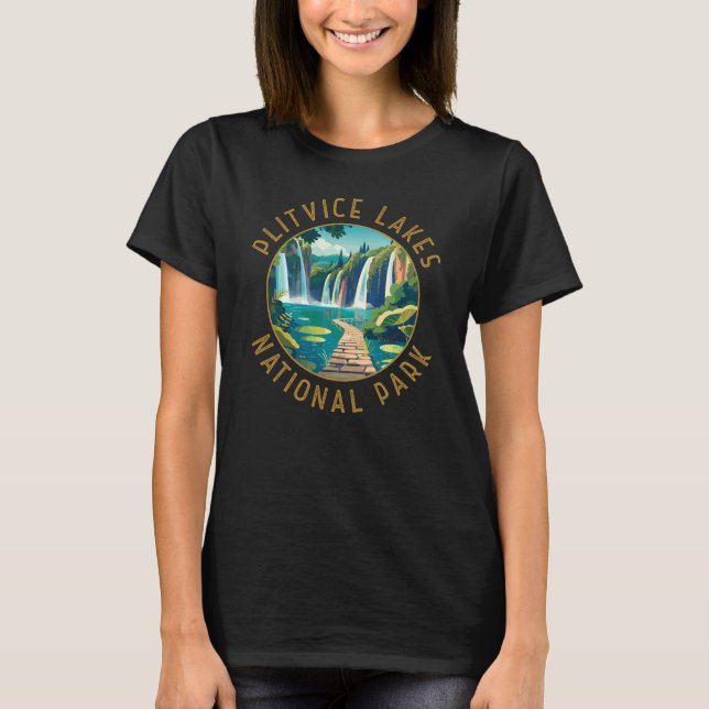 Plitvice Lakes National Park Croatia Distressed T-Shirt (Front)