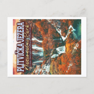 PLITVICE LAKES NATIONAL PARK - CROATIA POSTCARD