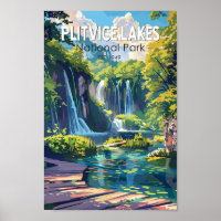 Plitvice Lakes National Park Croatia Travel Art