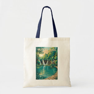 Plitvice Lakes National Park Illustration Travel Tote Bag
