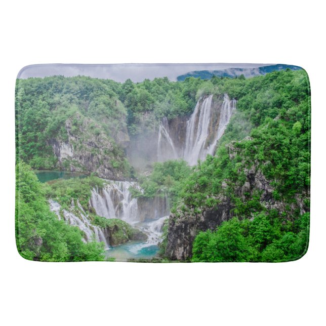 Plitvice lakes waterfall bath mat (Front)