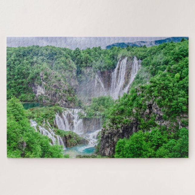 Plitvice lakes waterfall jigsaw puzzle (Horizontal)