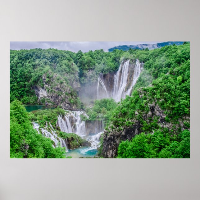Plitvice lakes waterfall poster (Front)