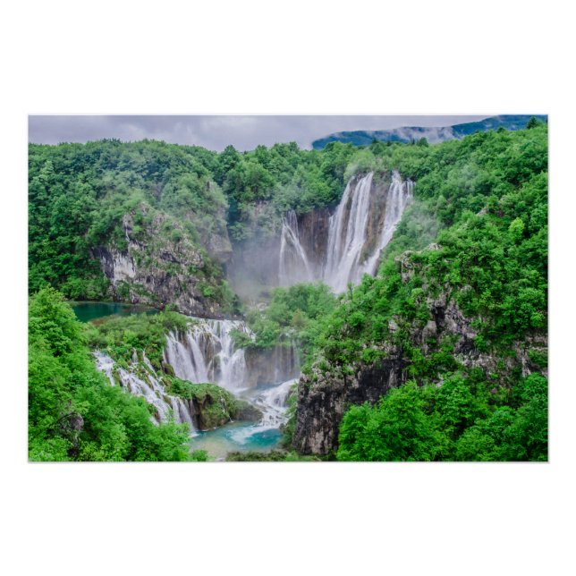 Plitvice lakes waterfall poster (Front)