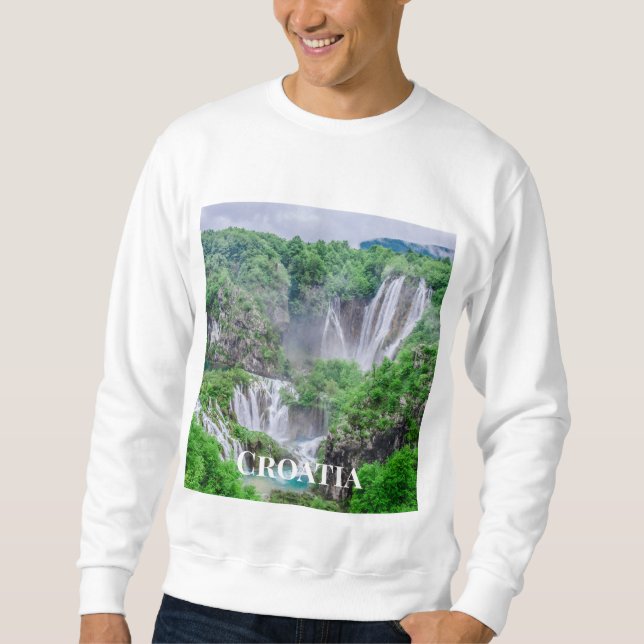 Plitvice lakes waterfall sweatshirt (Front)