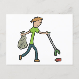 Plogging and Litter Picking Postcard