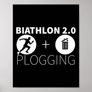 Plogging Biathlon 2.0 Jogging And Environmental Pr Poster