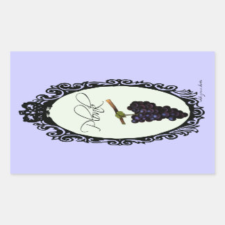 Plonk (Homemade Wine Label) Rectangular Sticker
