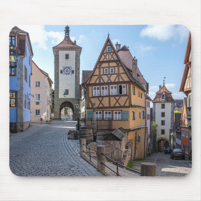 Plönlein in Rothenburg ob der Tauber, Germany Mouse Pad (Front)