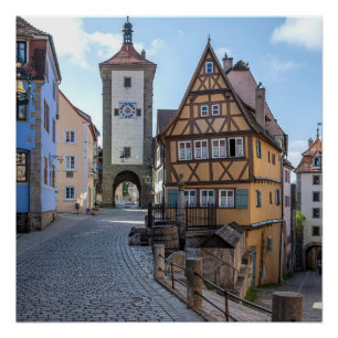 Plönlein in Rothenburg ob der Tauber, Germany Poster