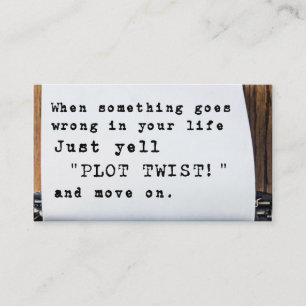 "Plot Twist" Business Card