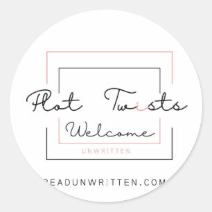 Plot Twist Classic Round Sticker