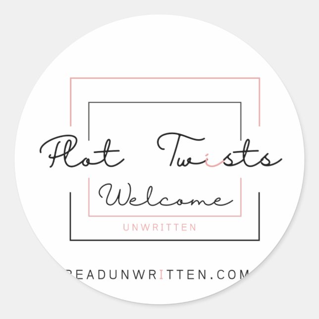Plot Twist Classic Round Sticker (Front)