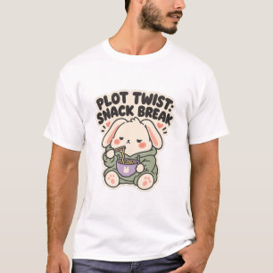 Plot Twist Snack Break Cosy Noodle Bunny T-Shirt