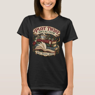 Plot Twist Social Club Retro Book Lover T-Shirt