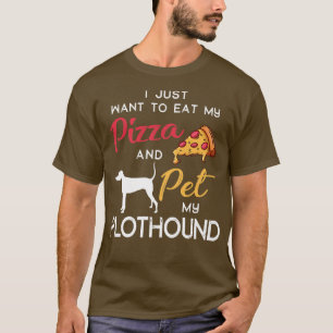 Plothound Dog Pizza Lover Owner Christmas Birthday T-Shirt