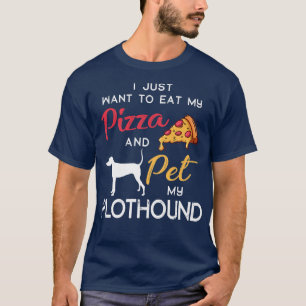 Plothound Dog Pizza Lover Owner Christmas Birthday T-Shirt