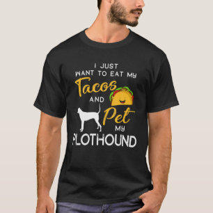Plothound Dog Tacos Lover Owner Christmas Birthday T-Shirt