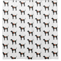 Plott Hound Dog Breed Boho Floral Silhouette
