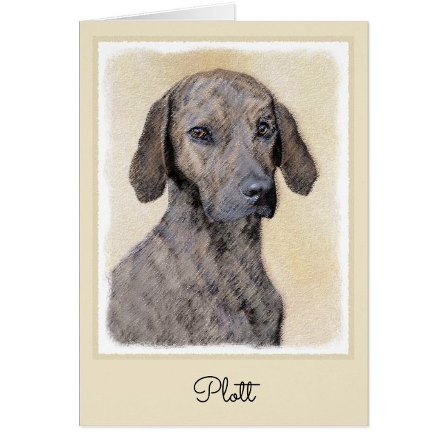 Plott Painting - Cute Original Dog Art (Front)