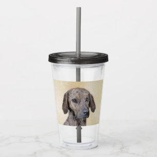 Plott Painting - Cute Original Dog Art Acrylic Tumbler